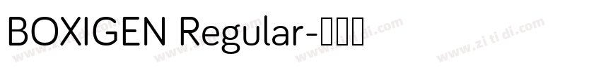 BOXIGEN Regular字体转换